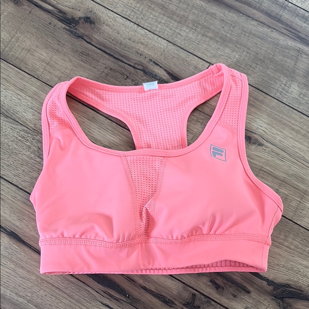 Coral Fila Sports Bra